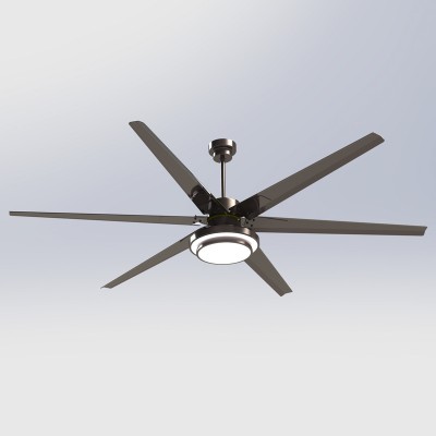 10 FT modern simple 6 Aluminum blades household ceiling fan with led light